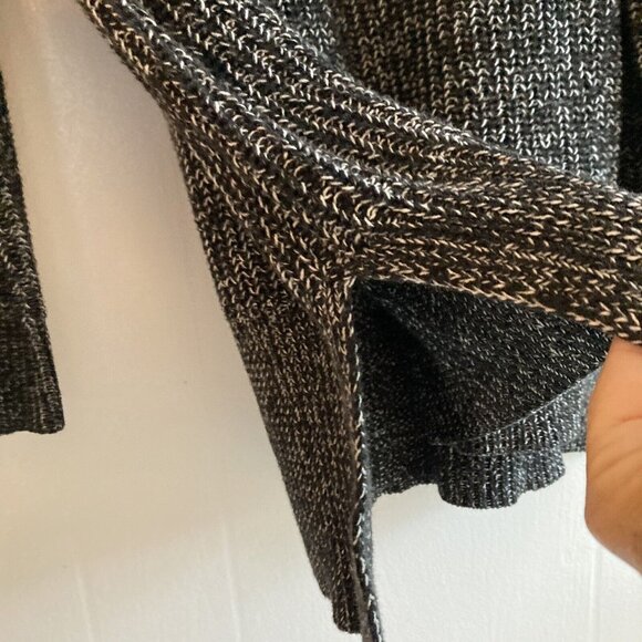 Ellen Tracy Slouchy Sweater Cotton Blend Herringbone Ragg High Low Overs… - Picture 4 of 10